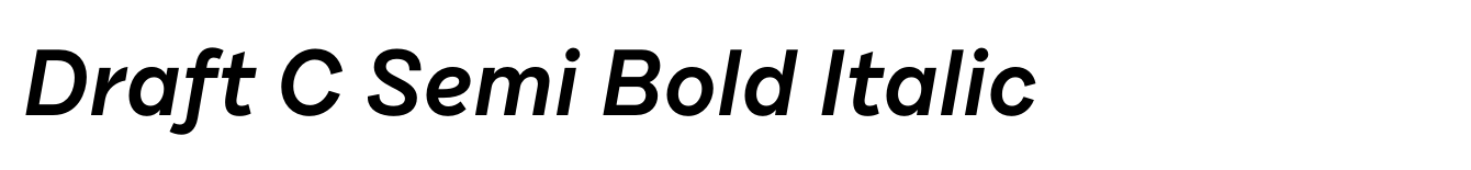 Draft C Semi Bold Italic image